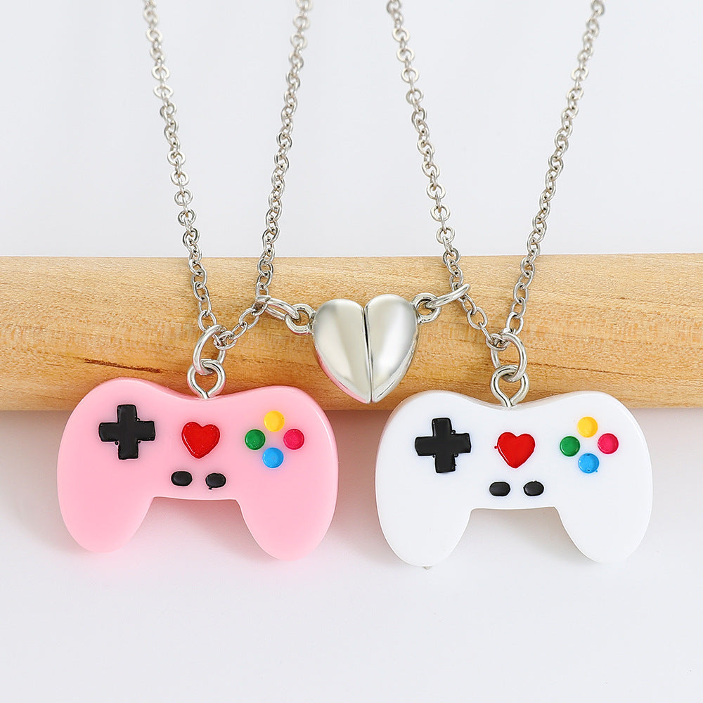 Alloy game console handle necklace MIC-MiaoY045