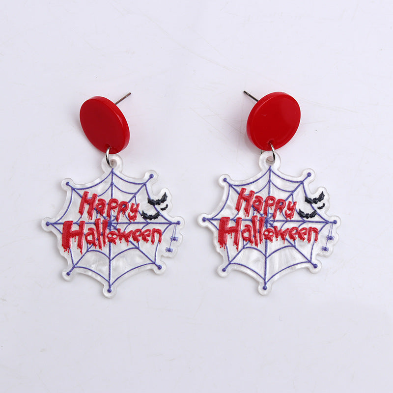 Acrylic Halloween Ghost Mummy earrings (Minimo de Compra 2) MIC-DuA036