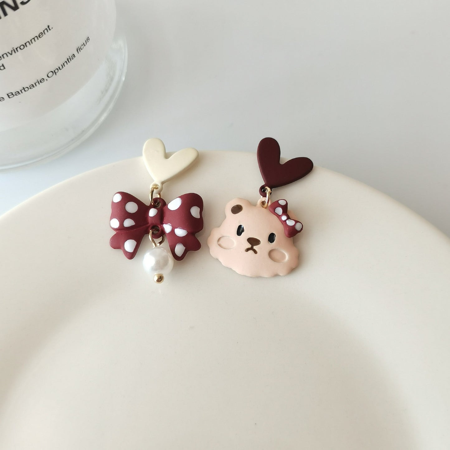 S925 Silver Needle Day Heart Rabbit Stud Earrings MIC-YKT019