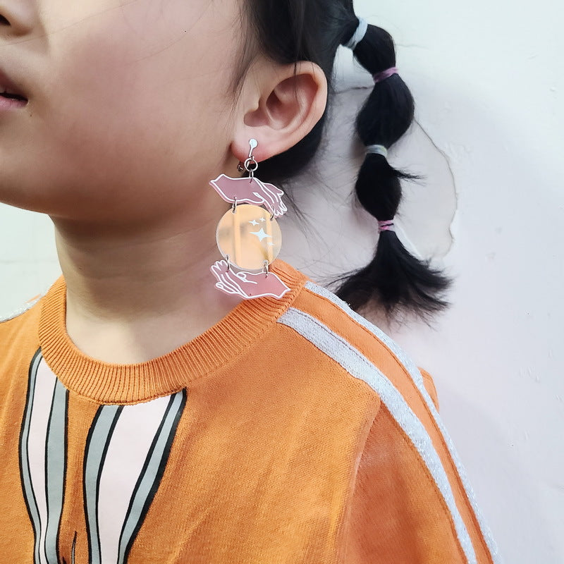 Acrylic Colorful Star Earrings MIC-XueP151