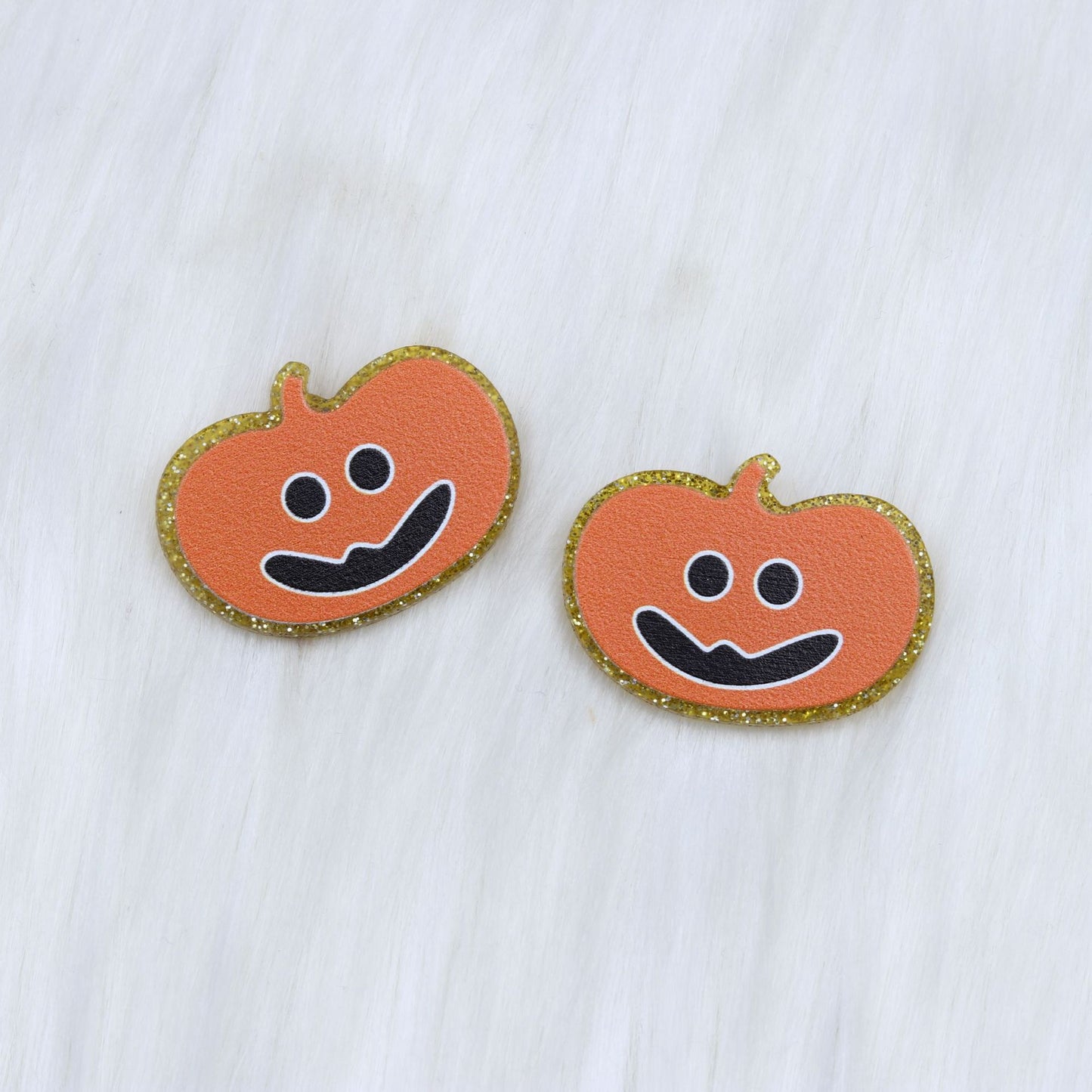 Acrylic Halloween Pumpkin Bat Earrings (Minimo de Compra 2) MYA-DuA044