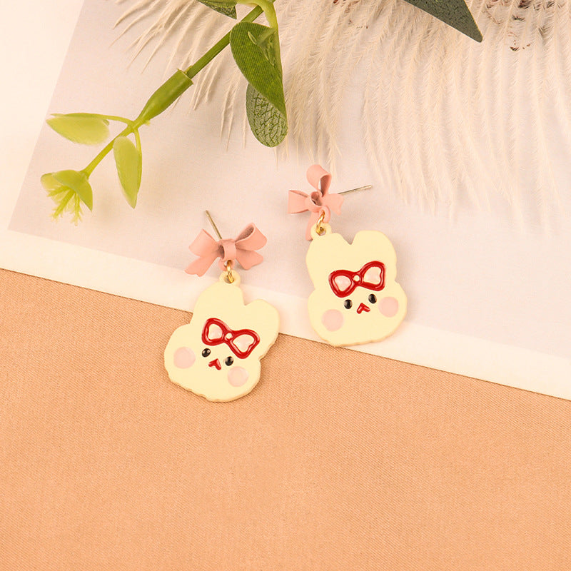 Alloy animal bow earrings （Minimo de compra 2） MYA-FuZ008