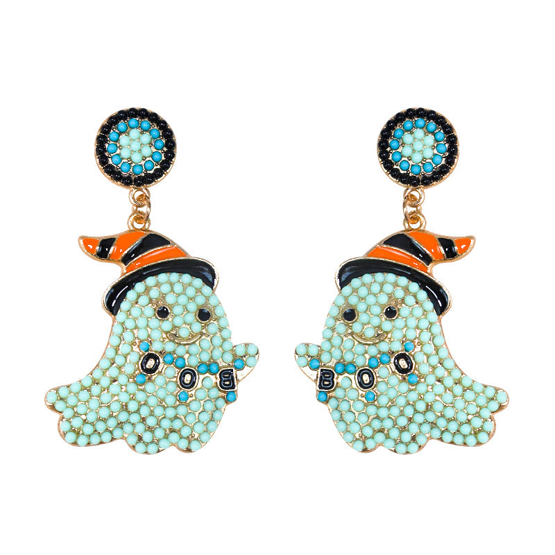 Alloy Halloween Ghost Earrings (Minimo de Compra 2) MIC-JiqQ009