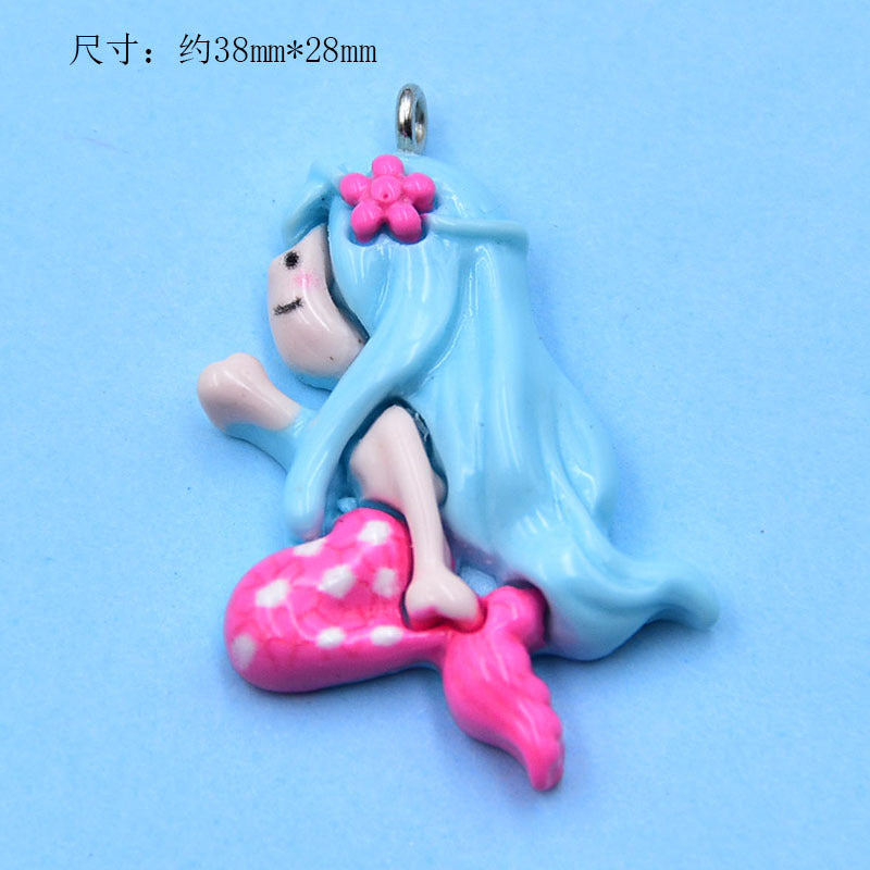 Resin colored mermaid accessories MIC-ZhiB020