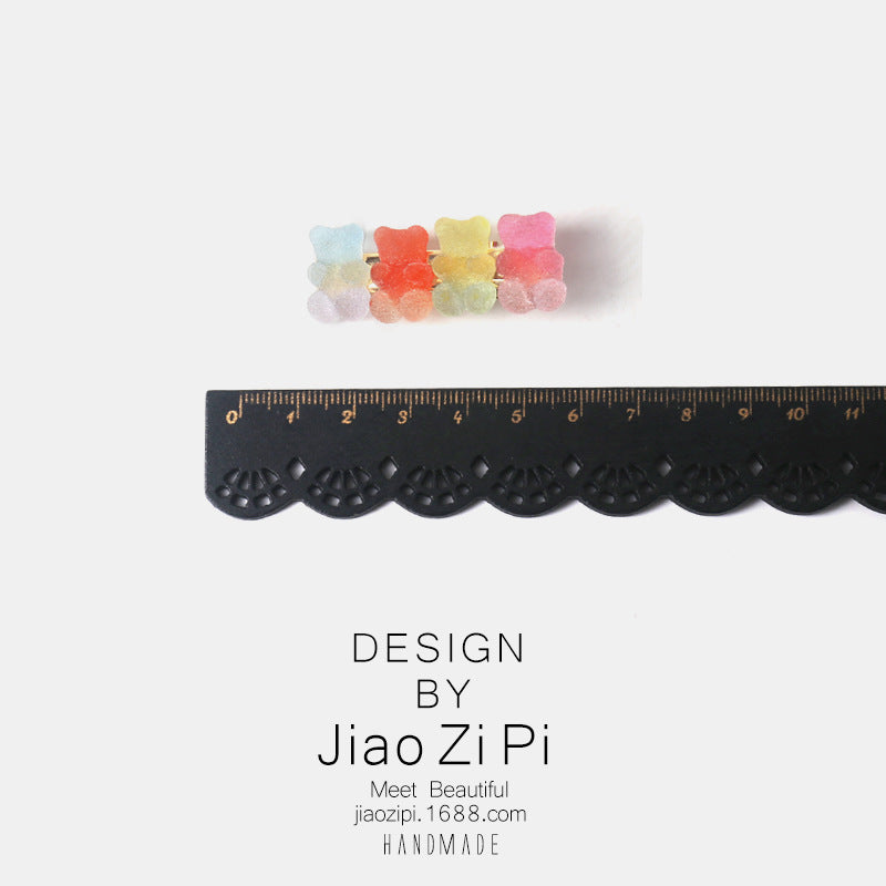 Resin bear gummy hair clip (Minimo de Compra 2) MIC-JZP027