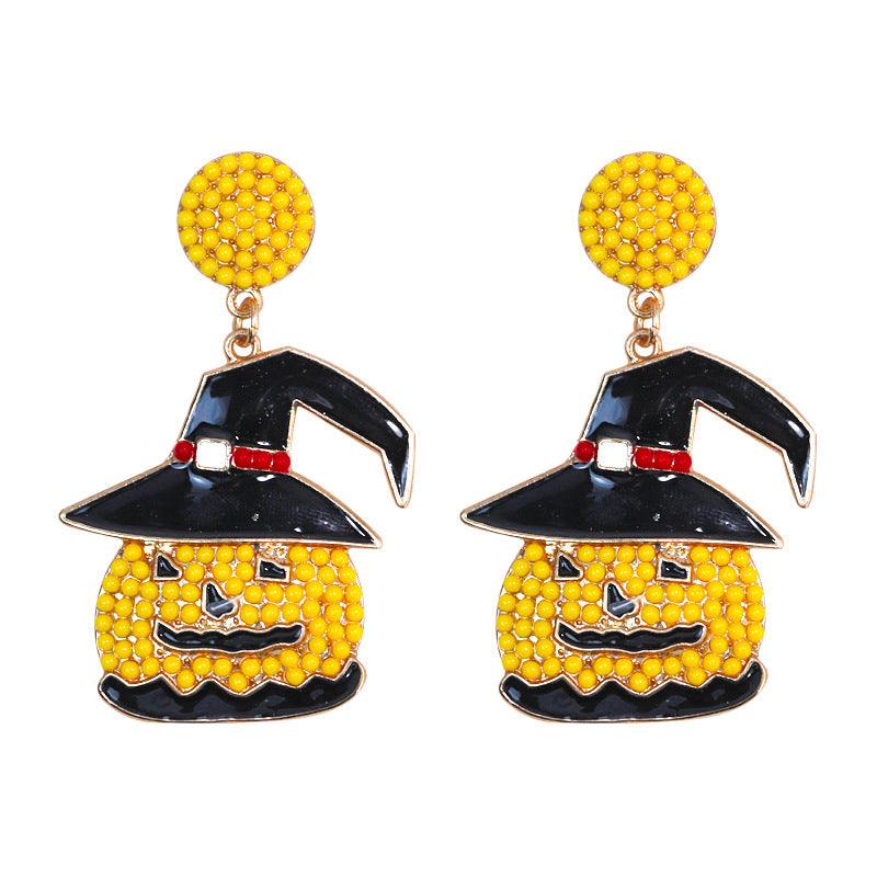 Alloy Halloween Pumpkin Ghost Earrings (Minimo de Compra 2) MIC-JiqQ008