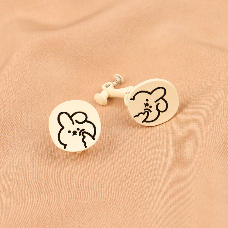 Alloy animal bow earrings （Minimo de compra 2） MYA-FuZ008