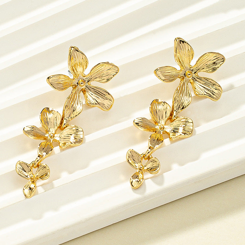 Alloy exquisite flower earrings MIC-AYN018