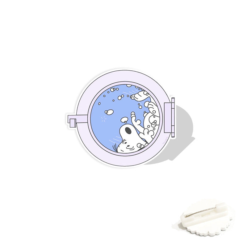 Acrylic cartoon cute Snoopy brooch (Minimo de compra 2) MYA-WeiJ004