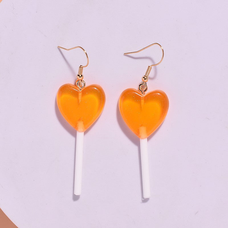 Acrylic candy colored lollipop earrings MIC-XunT015