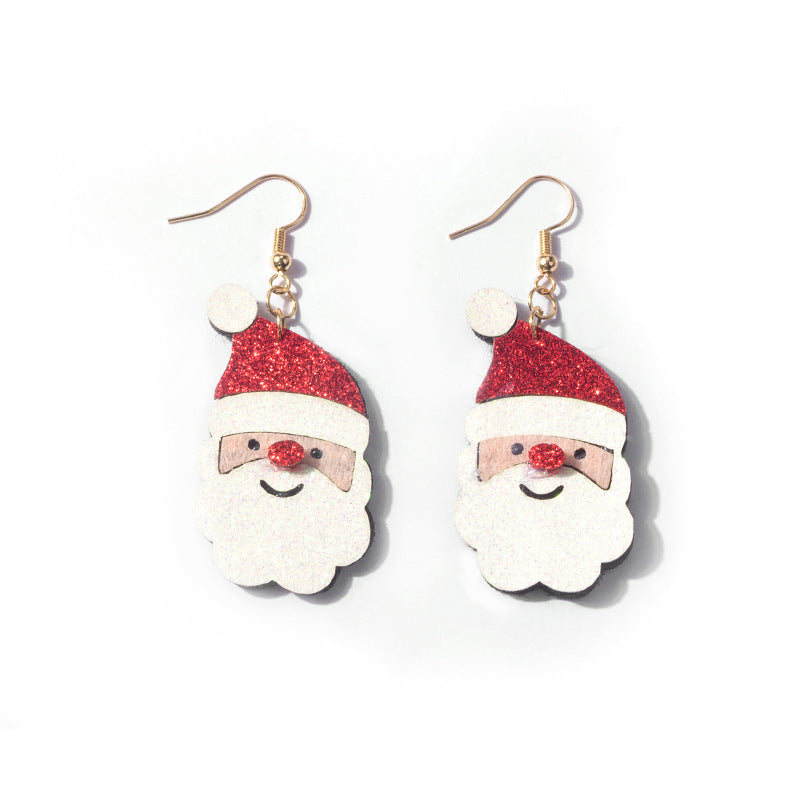 Alloy cartoon Santa Claus earrings MIC-QingH018