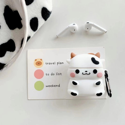 Silicone cartoon cute cow earphone case (Minimo de compra 2) MIC-DST002