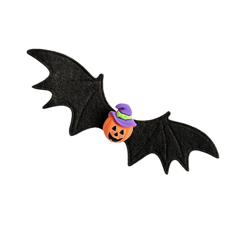 Plastic Halloween Fun Wings Pumpkin Hair Clip (Minimo de Compra 2) MIC-ShiM003