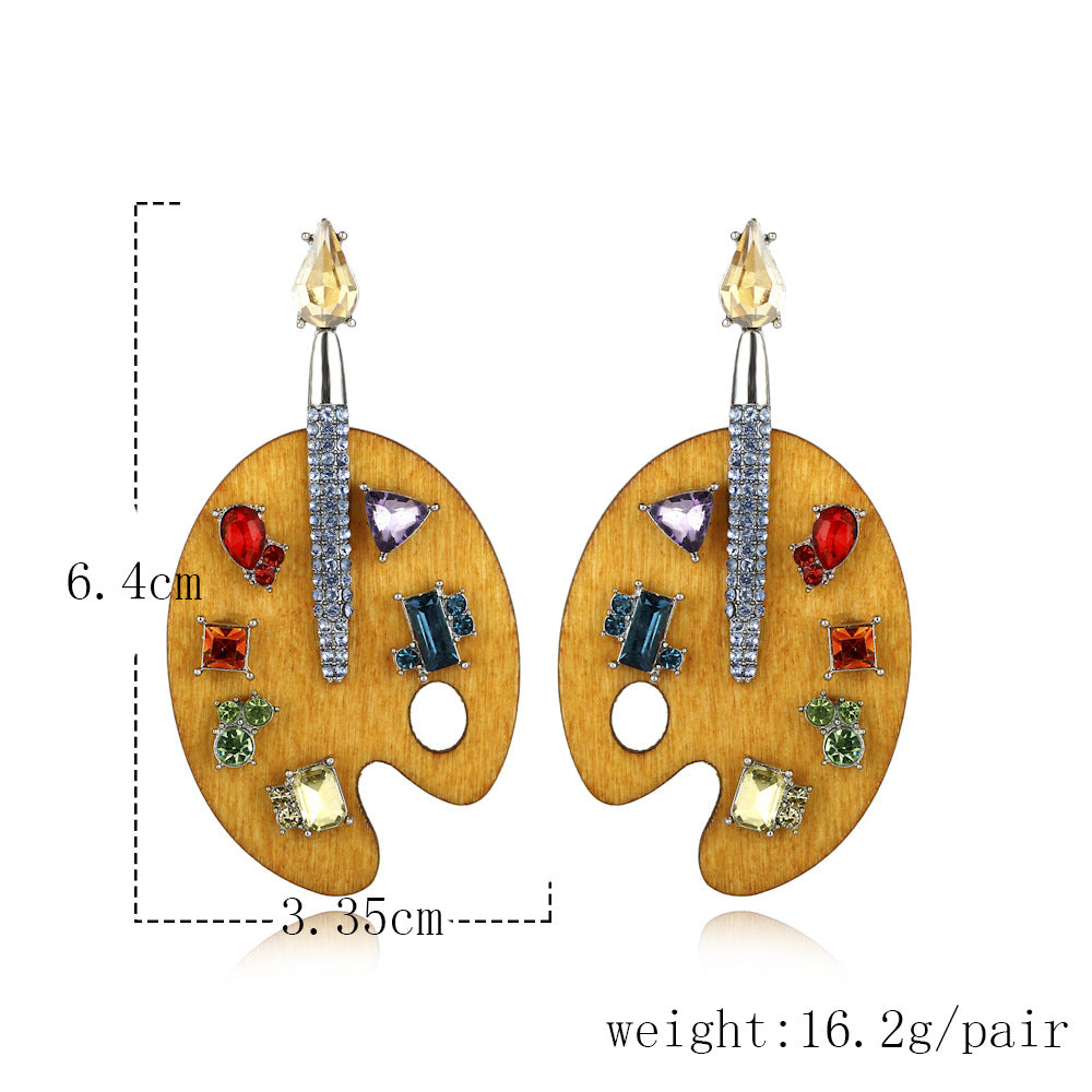 Acrylic diamond guitar earrings (Minimo de compra 2) MYA-YiD025