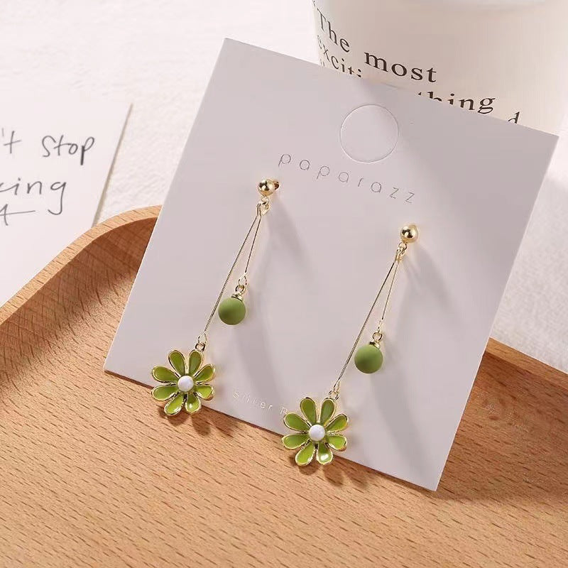 Asymmetric blue alloy earrings MIC-YinXin007