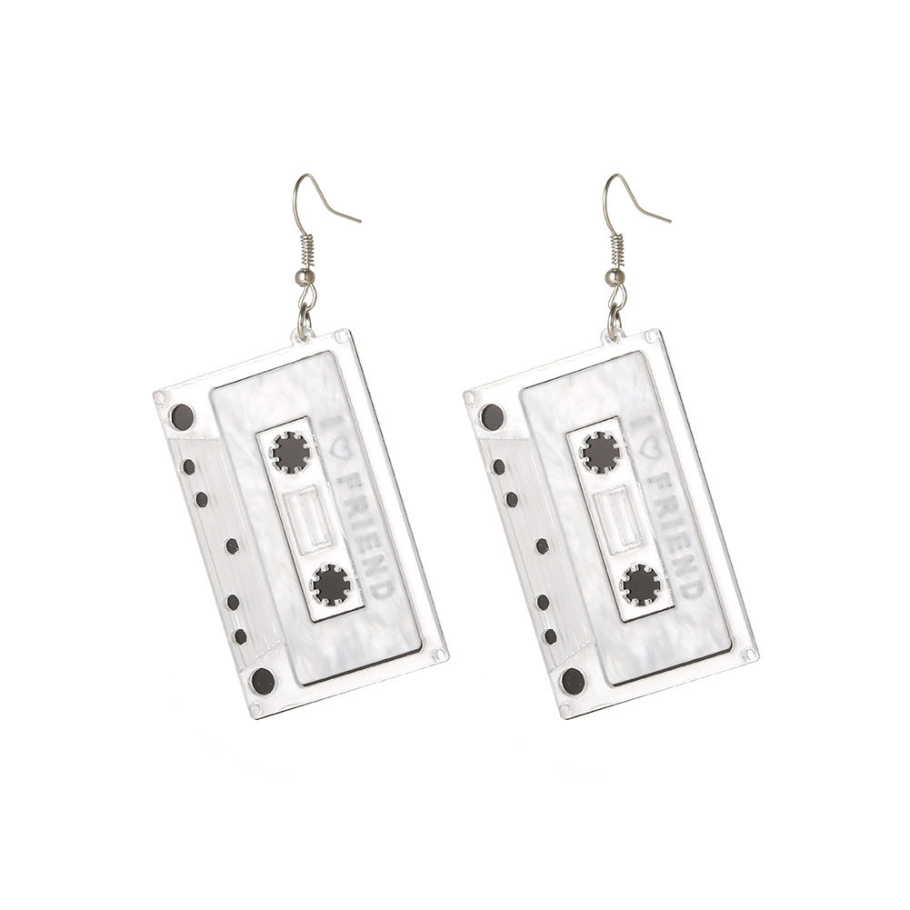 Acrylic Vintage Tape Earrings MIC-YiY001