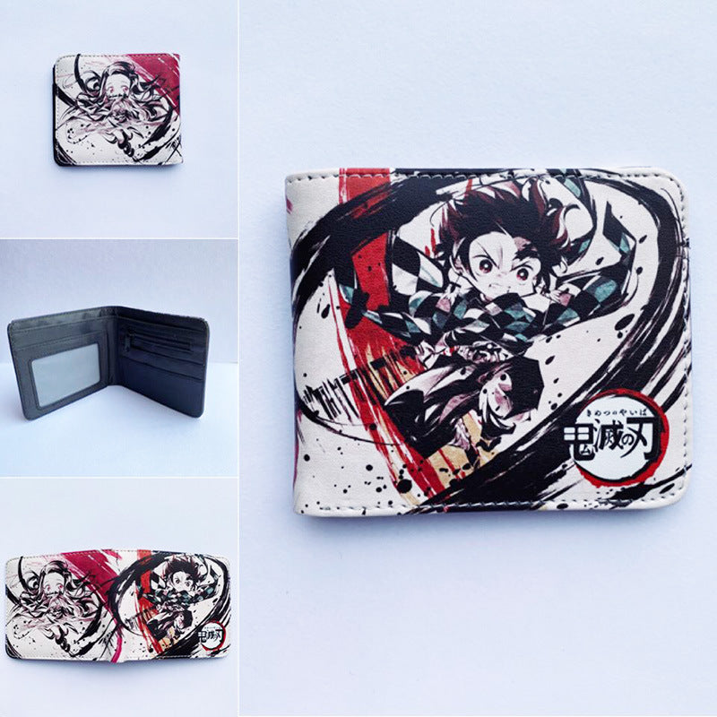 cartoon printed short PU zipper wallet (M) ChangYuan014