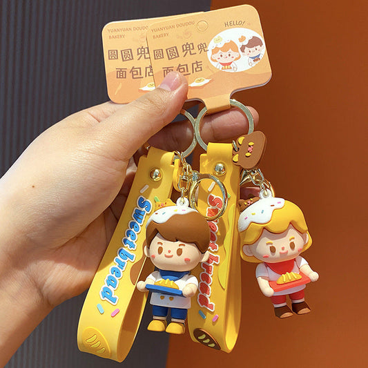 PVC dessert couple Keychain Minimo de compra 2 MIC-LingY001