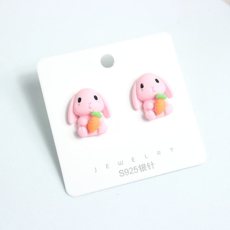 Acrylic Heart shaped Sweet Girl Earrings  (Minimo de Compra 2) MIC-PingH033