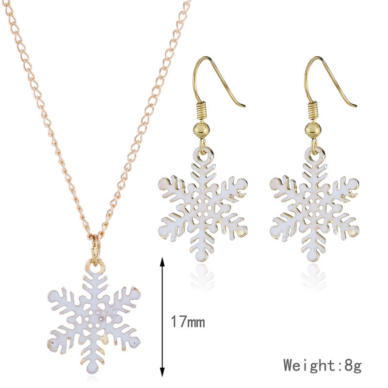 Alloy Christmas Drops Snow Flower Earrings MIC-KaiQ035