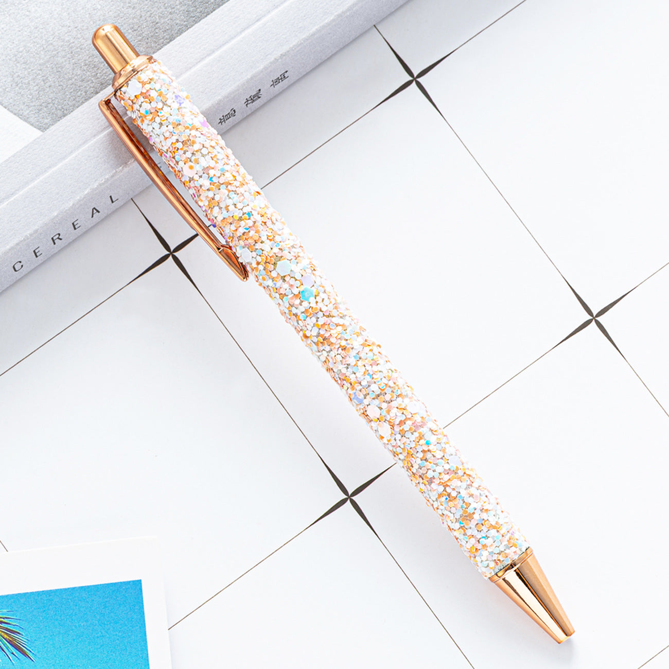 Ballpoint Pen Metal Sequin Press Pen JingL009