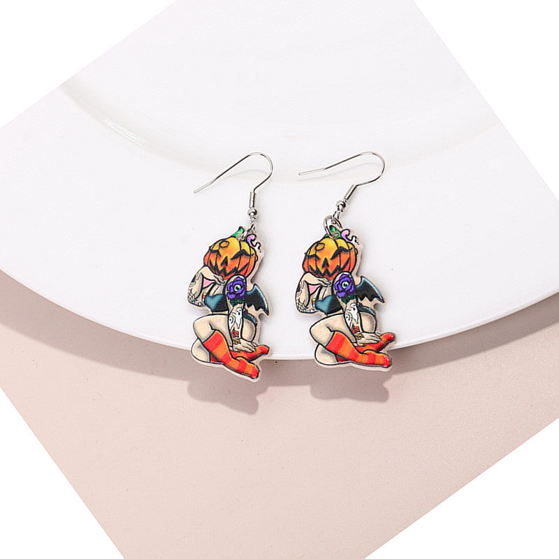 Acrylic Girls' Legs Future Style Earrings MIC-ChouD028