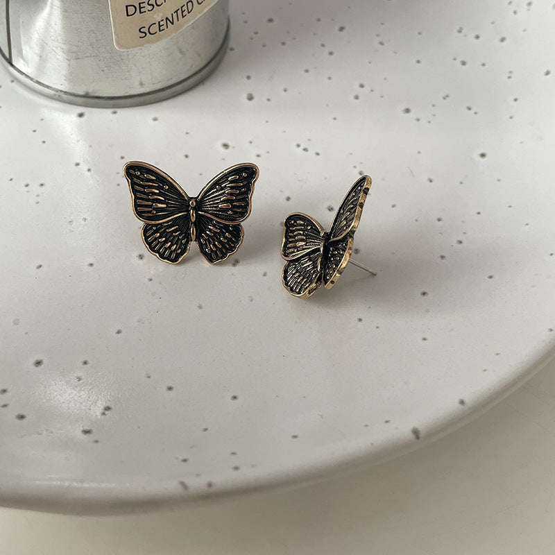 Alloy Bronze Butterfly Earrings (Minimo de Compra 2) MIC-ShangY004