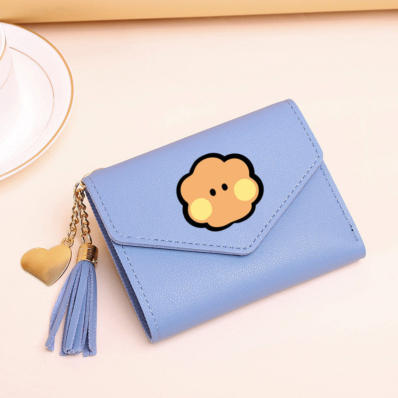 PU card bag tassel short wallet MIC-XingY016