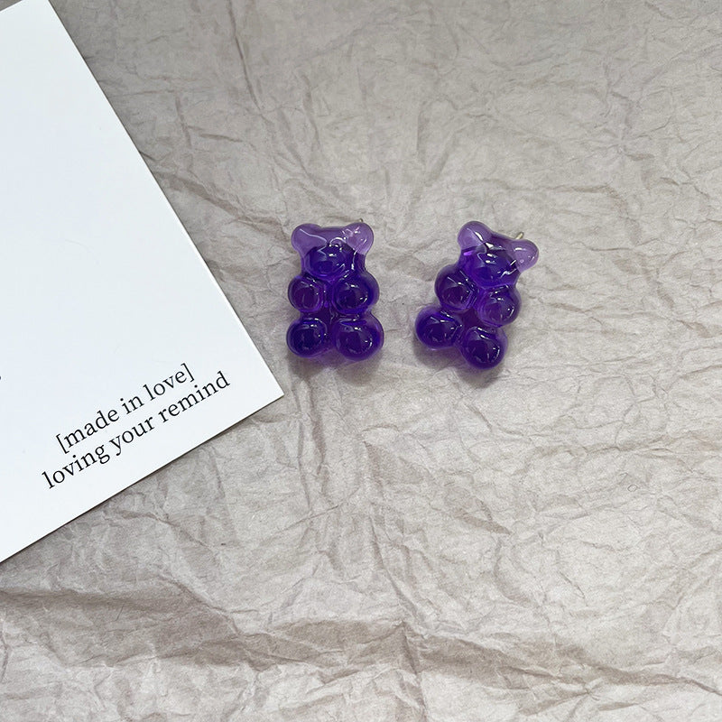 Alloy Bear Love Earrings MYA-ABL033