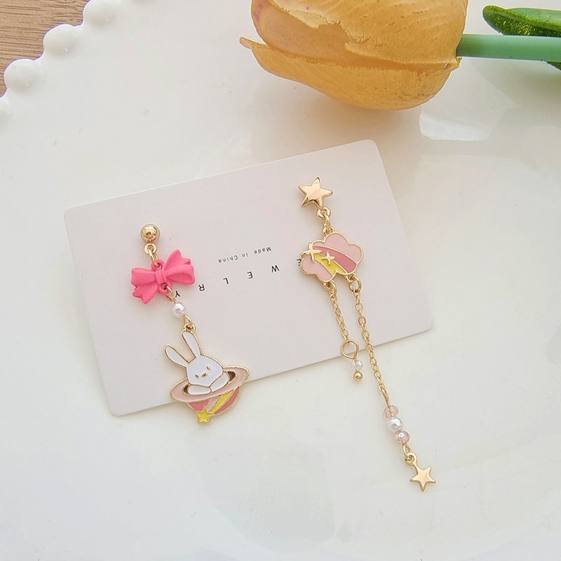 Alloy pink magic hat earrings (Minimo de Compra 2) MIC-BLD053