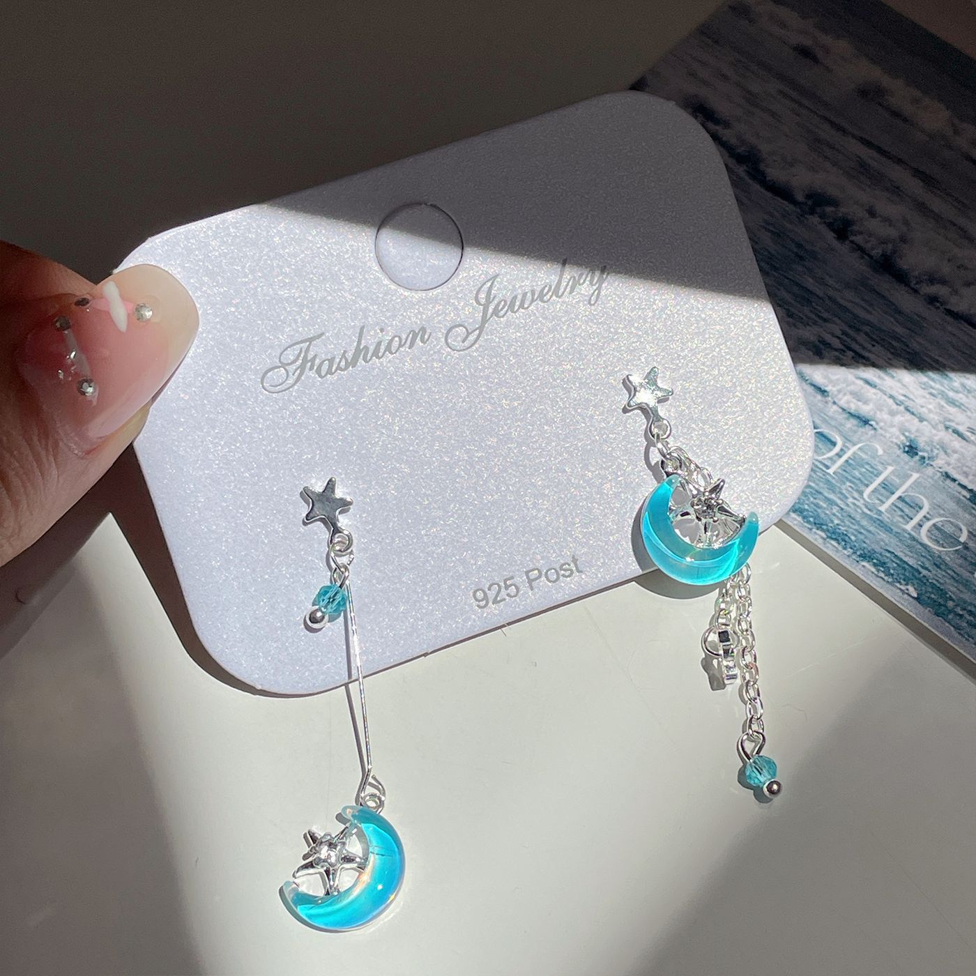 Alloy Ocean Series Blue Earrings MIC-ShuangX045