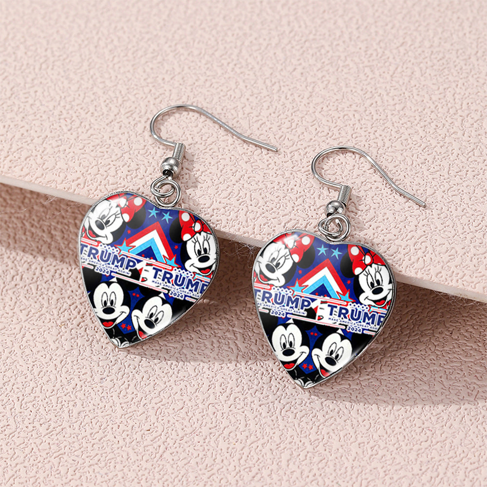 Alloy stainless steel Mickey Mouse Earrings (Minimo de compra 5) MIC-XiangL112