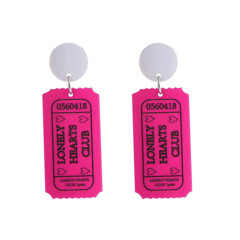 Alloy acrylic multi-layer cake burger earrings MIC-ChouT048