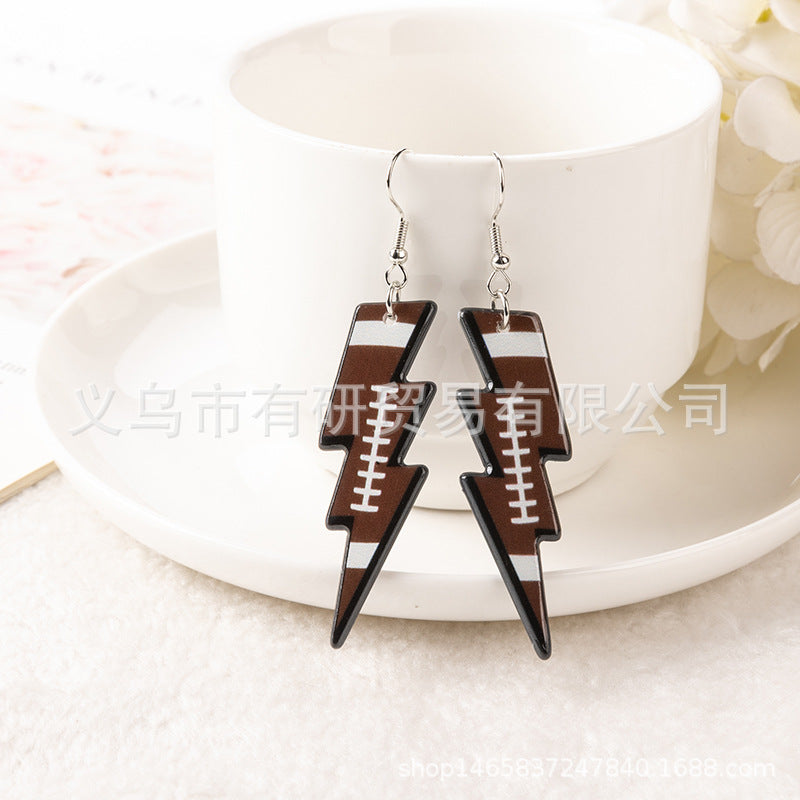 Acrylic printed large lightning earrings (Minimo de Compra 2) MIC-YouY019