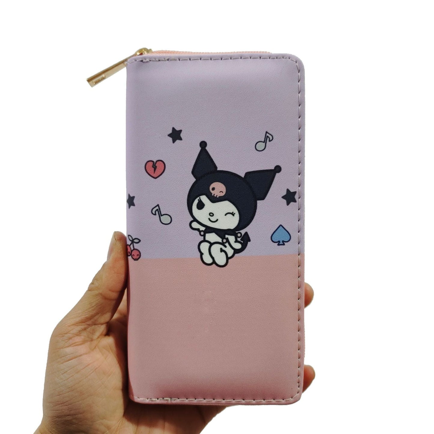 Cartoon Little Devil PU Long Zipper Wallet Minimo de compra 3 Dengxin005