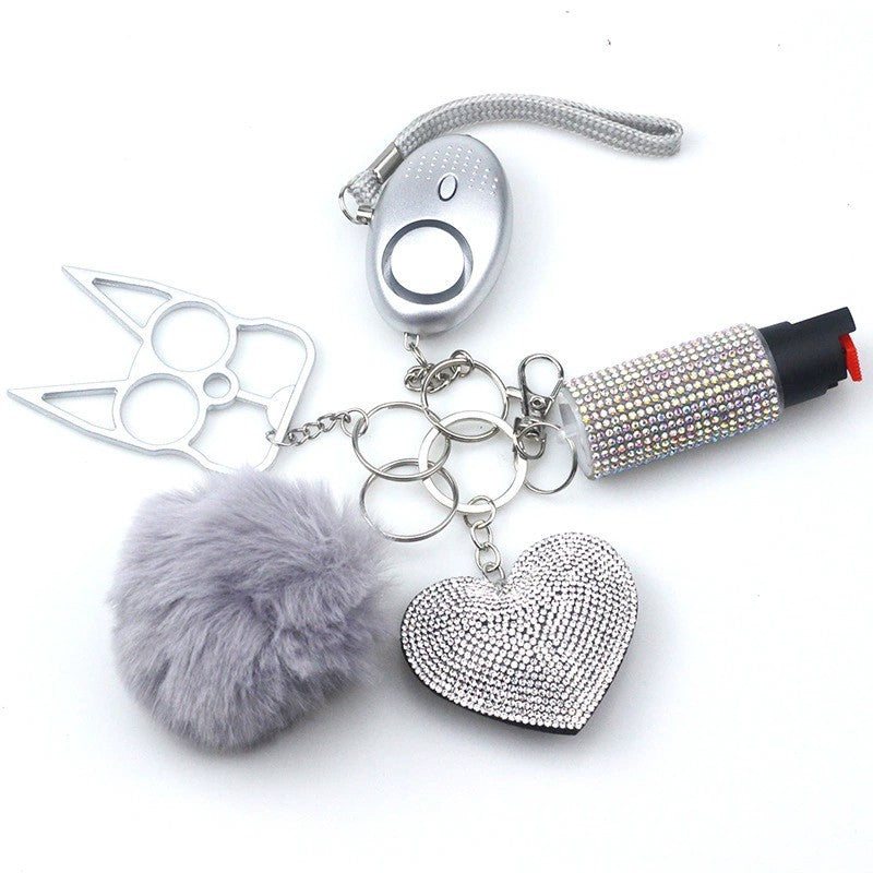 alloy PU anti wolf keychain CanW005