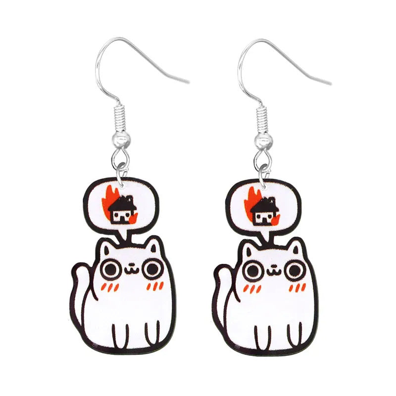 Acrylic cartoon crab earrings (Minimo de Compra 10)  MIC-YuQ006