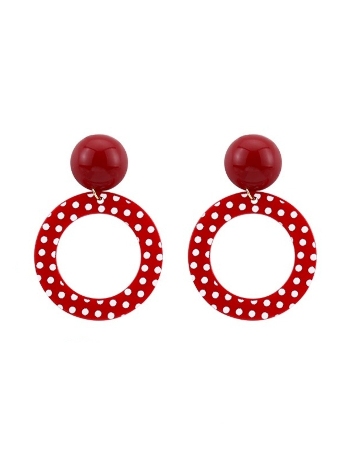 Alloy resin cute hollow earrings (Minimo de compra 5) MIC-AoY016