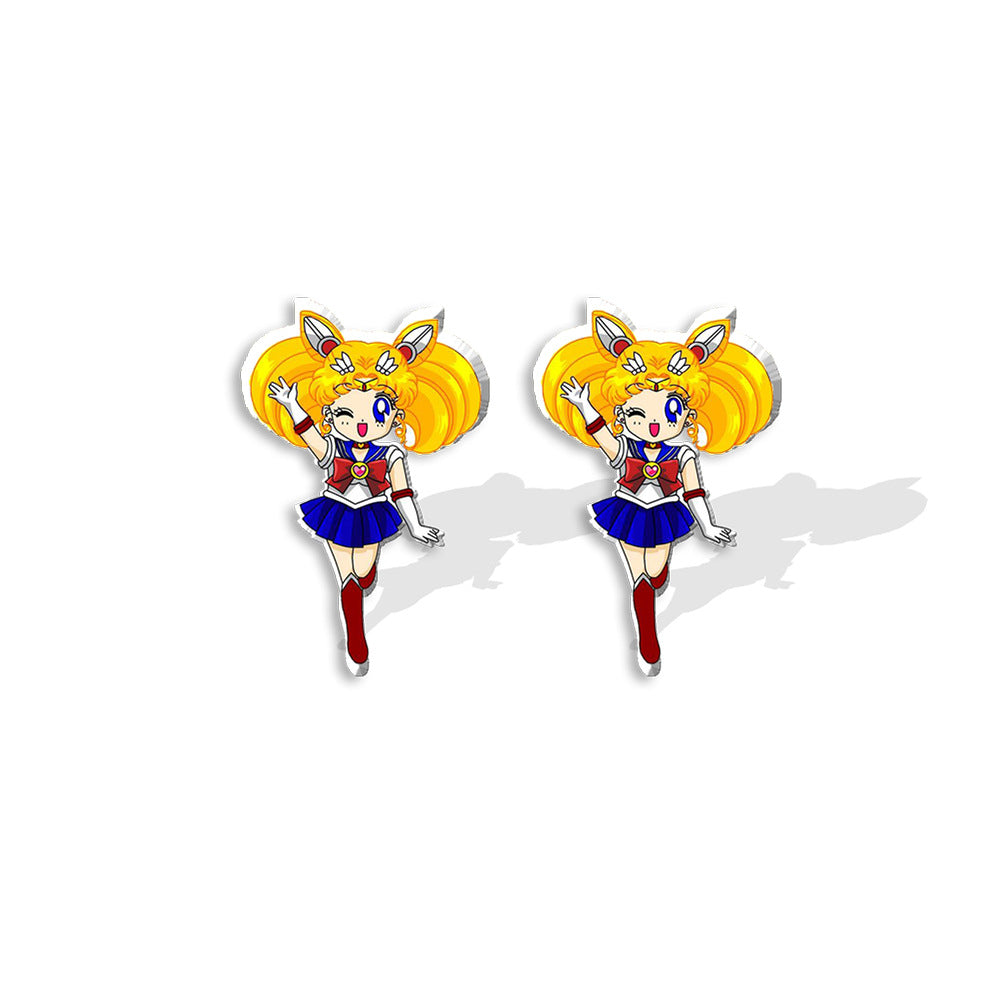 Alloy cartoon beautiful girl warrior earrings (Minimo de compra 5) MYA-XiangL083