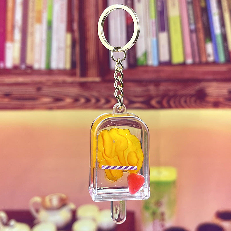 Keychain Resin Ice Cream Popsicle Ice Cream Model Pendant Minimo de compra 2 MQu011