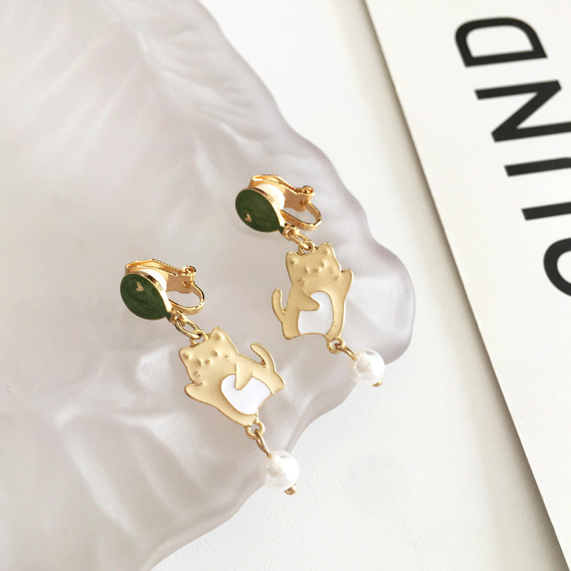 Alloy Drip Oil Pearl Earrings (Minimo de compra 2) MYA-YBY040