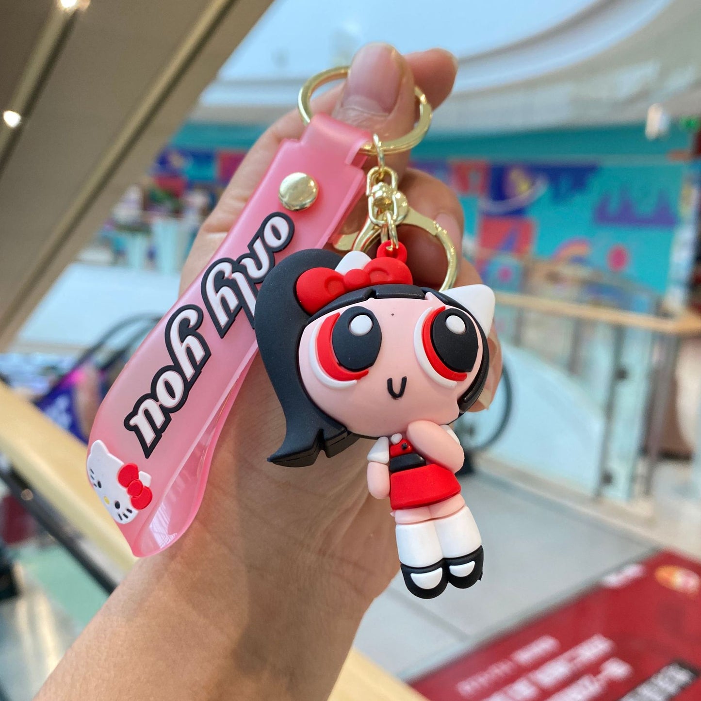 PVC cartoon flying female police keychain MIC-PengY041