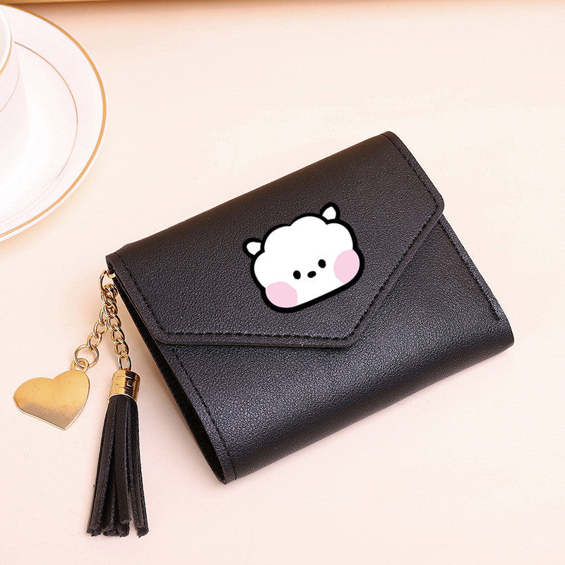 PU card bag tassel short wallet MIC-XingY016