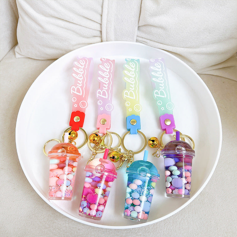 Acrylic Luminous Oil Milk Tea Cup Keychain MIC-YanG010