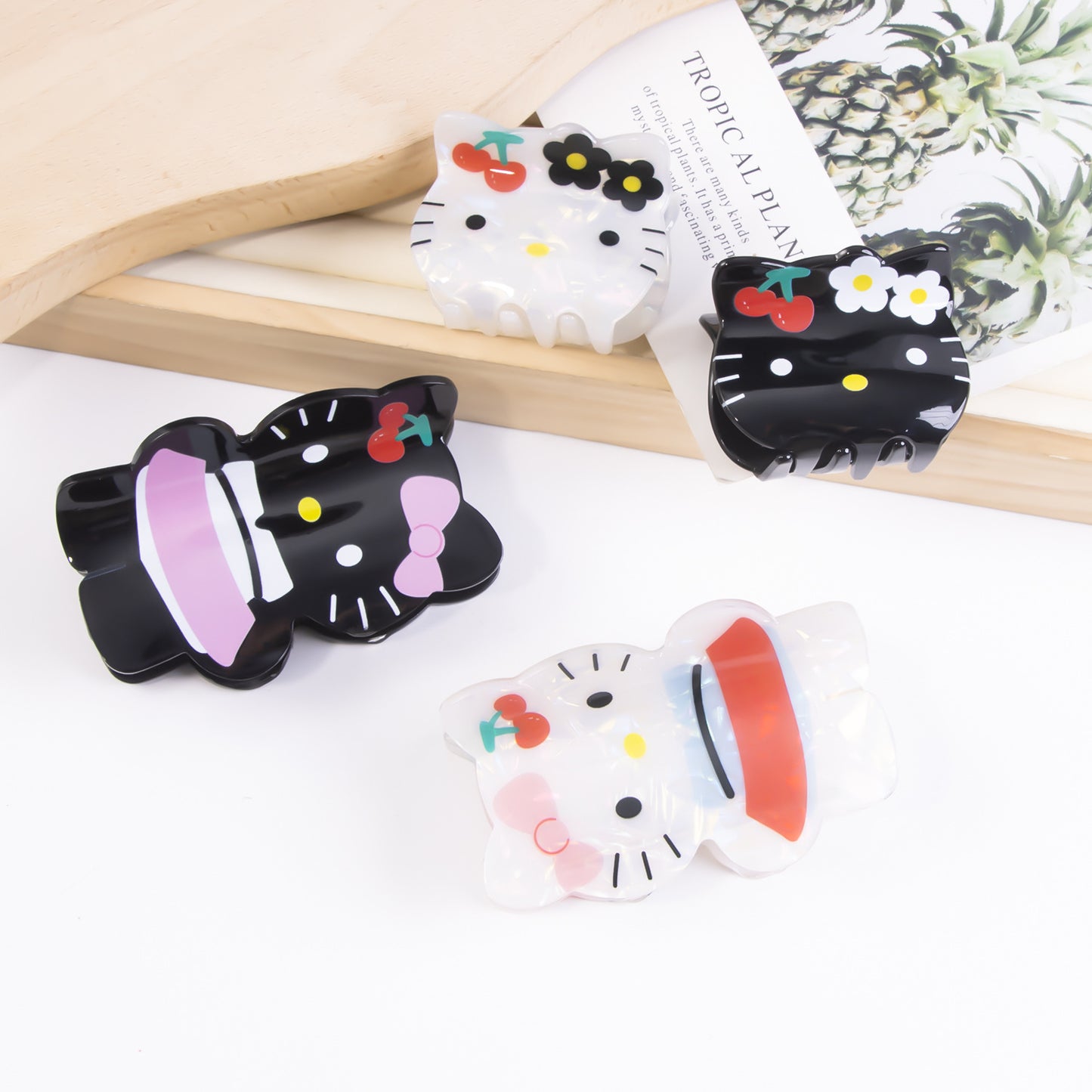 PVC cartoon cat hair clip MIC-GLS006