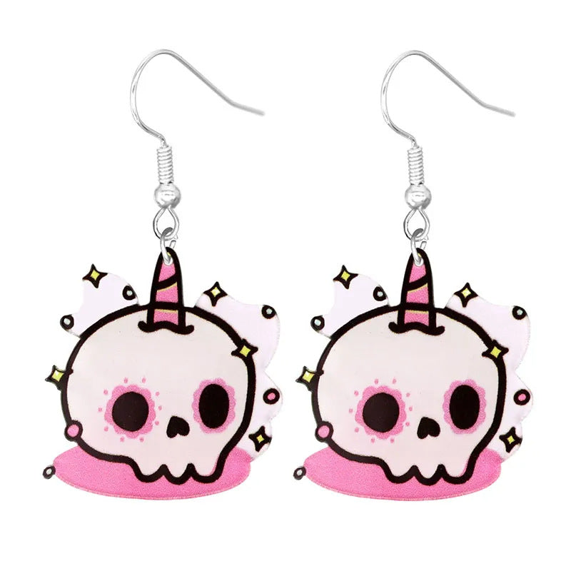 Acrylic cartoon cat crow earrings (Minimo de Compra 10)  MIC-YuQ005