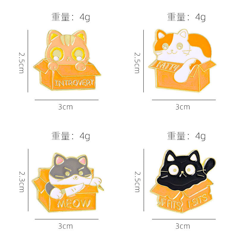 Alloy cartoon cat brooch (Minimo de Compra 5) MIC-YiN033