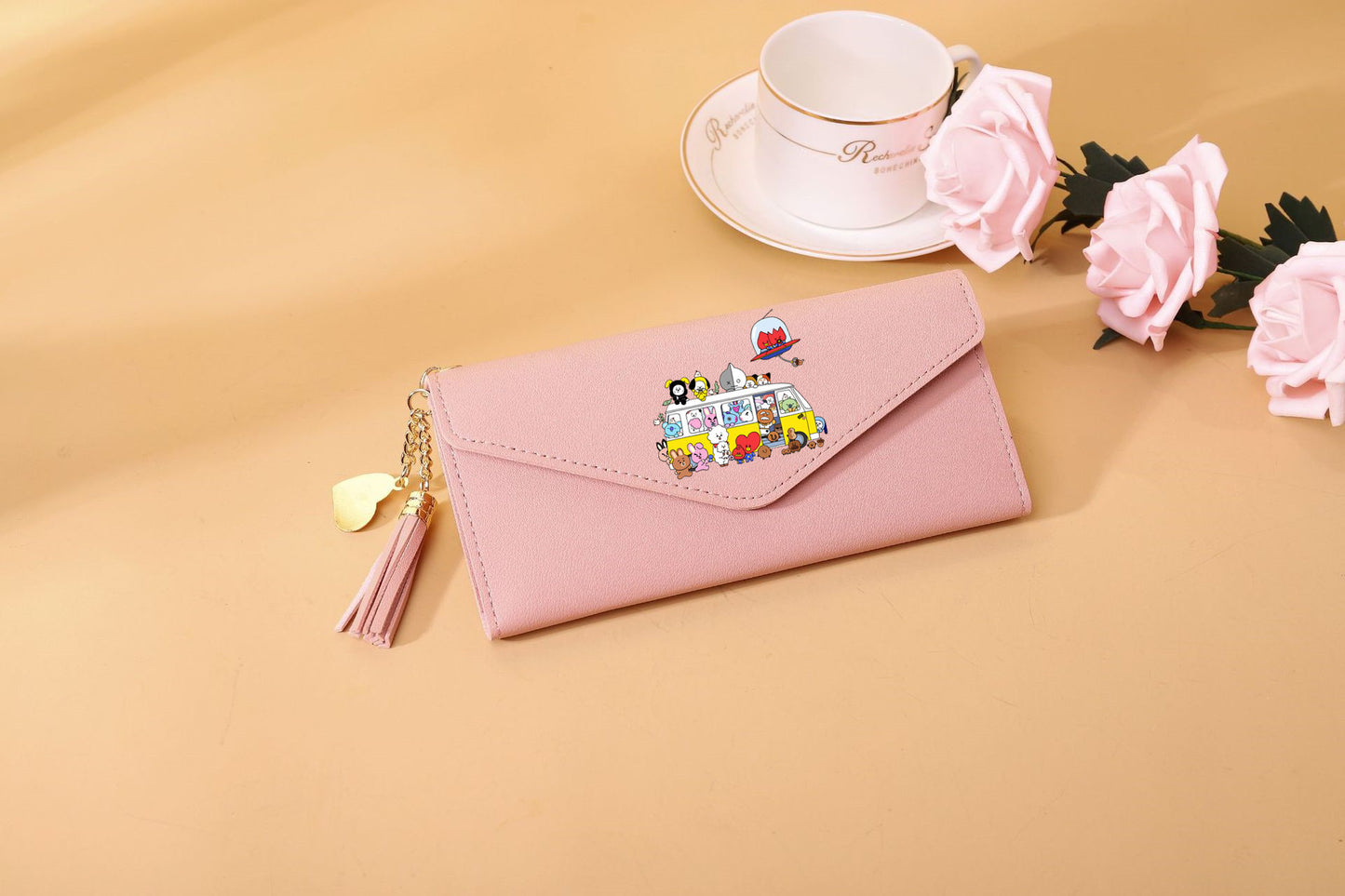 PU cartoon cute card bag tassel wallet MIC-XingY010