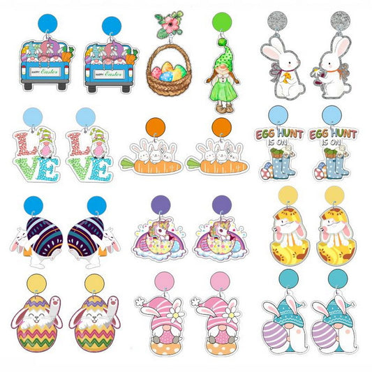 Acrylic truck egg dwarf earrings MYA-XueP144