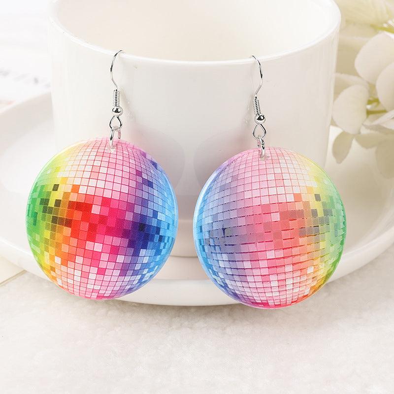 Resin Rainbow Balloon Earrings (Minimo de Compra 2) MIC-YouY025